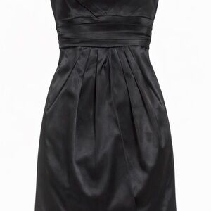 Mystic Strapless Black Satin Dress